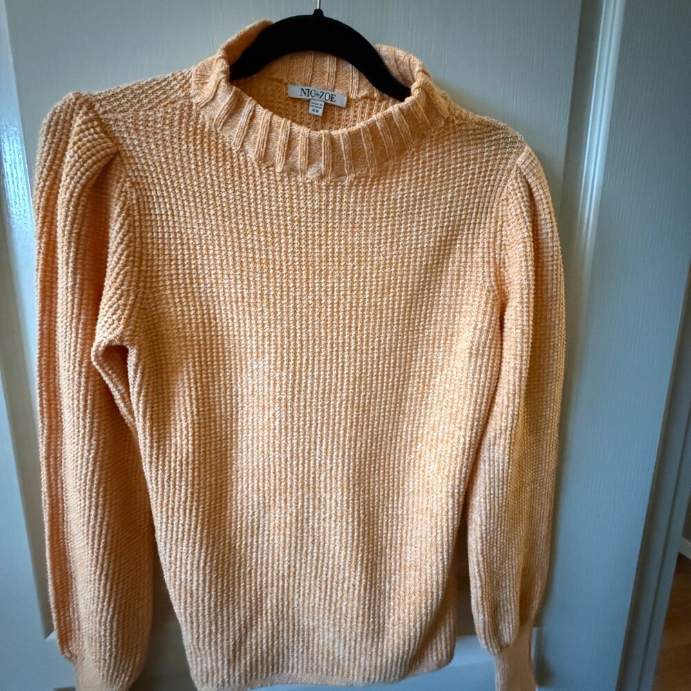 NWOT Nic+Zoe "Orange Creamsicle" sweater size XS